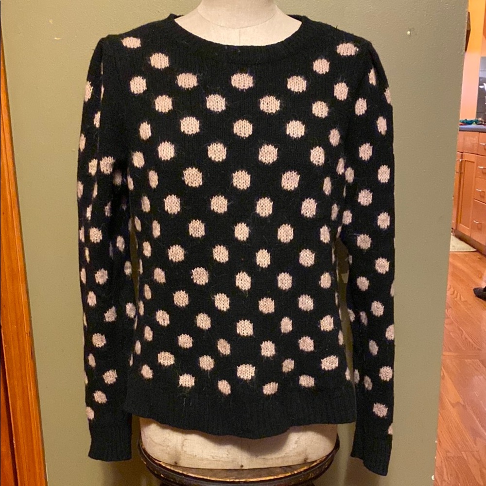 Black and Cream Polka Dot Sweater